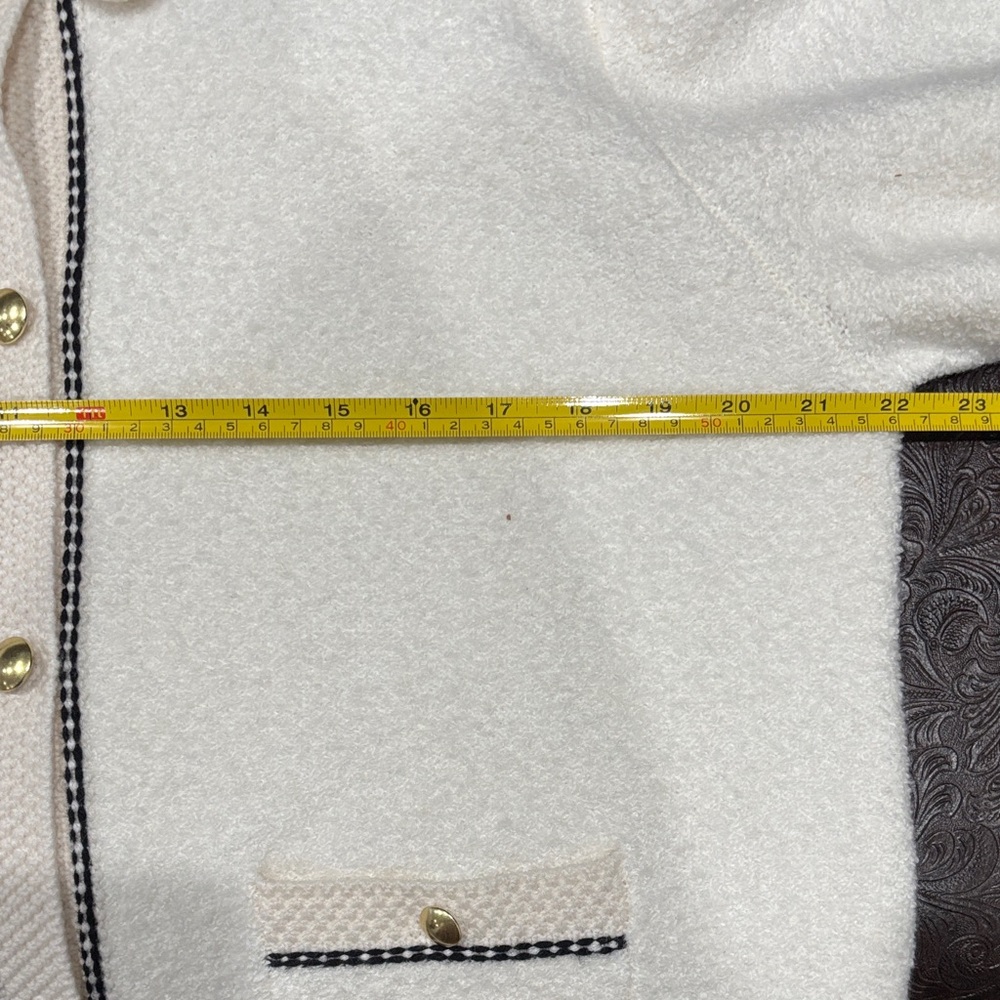 J. Crew Cream Textured Blazer with Gold Accents - Picture 4 of 10
